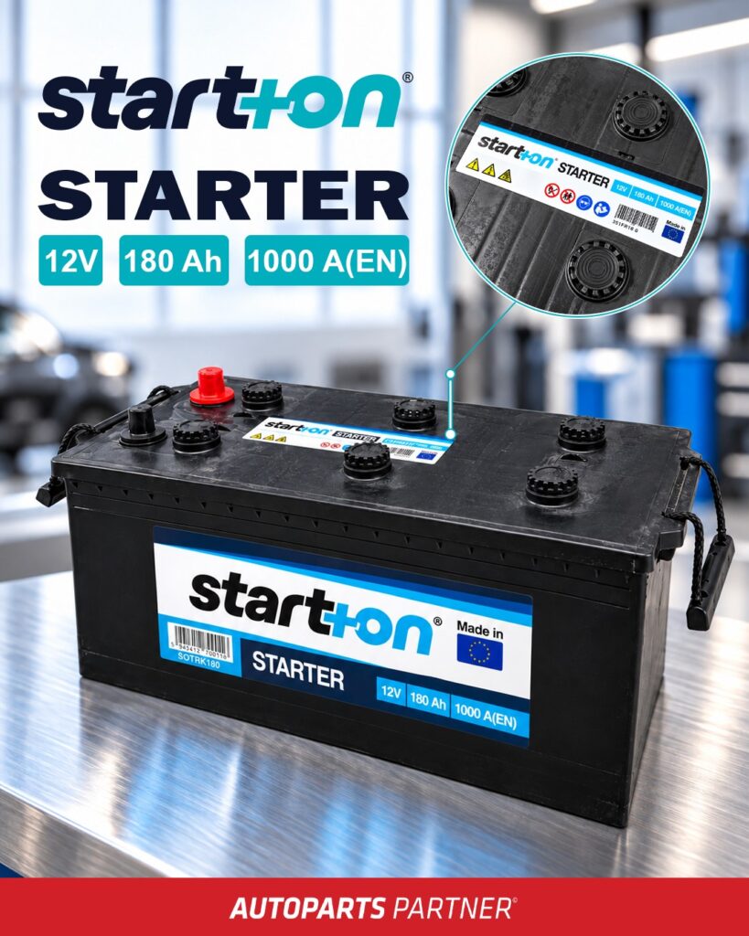 🔋 START+ON – Batteries for Cars and Heavy-Duty Vehicles! 🔹