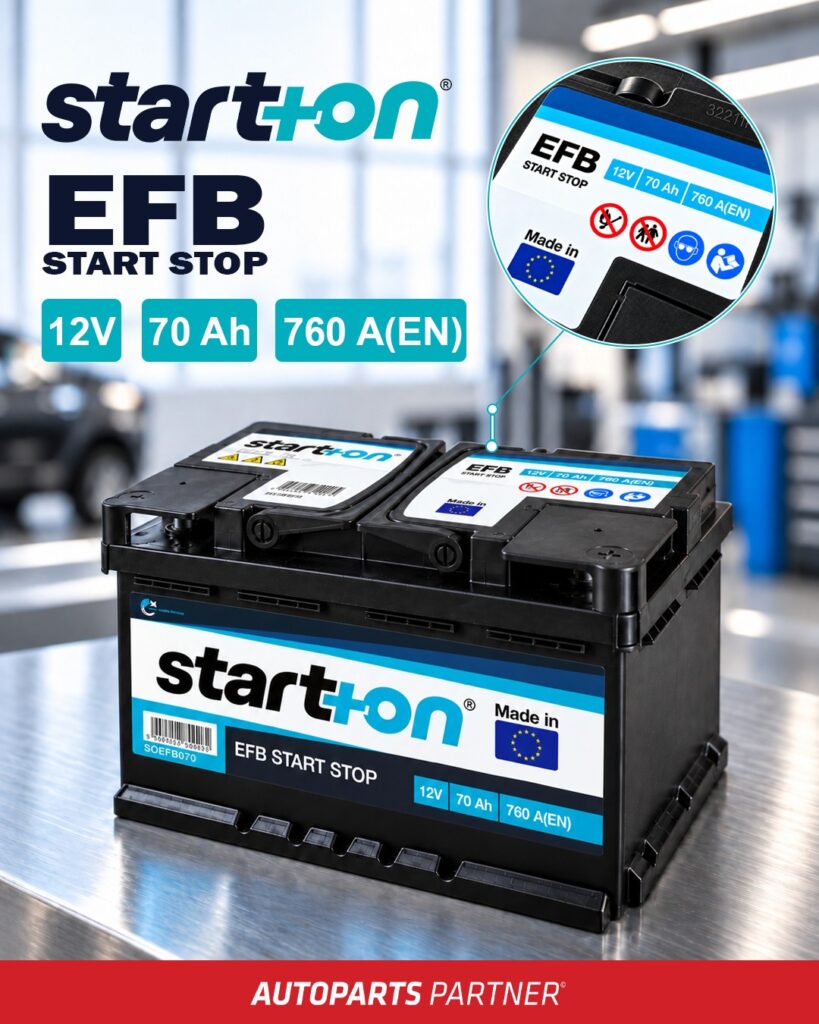 🔋 START+ON – Batteries for Cars and Heavy-Duty Vehicles! 🔹