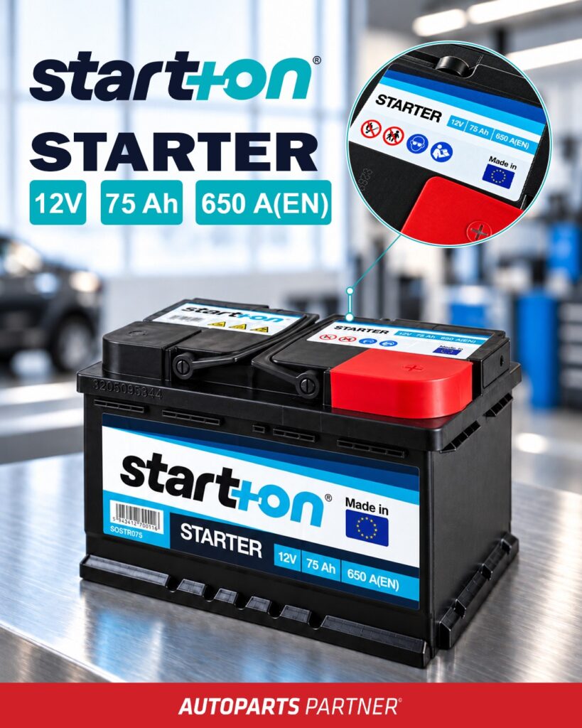🔋 START+ON – Batteries for Cars and Heavy-Duty Vehicles! 🔹