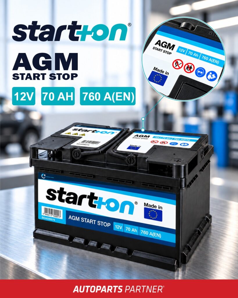 🔋 START+ON – Batteries for Cars and Heavy-Duty Vehicles! 🔹