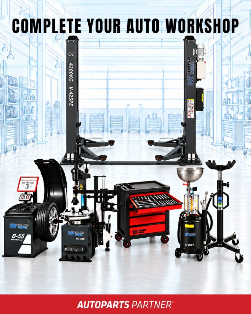 Complete your auto workshop. 🛠️ ⚙️ Vehicle lifts 🛞 Tire